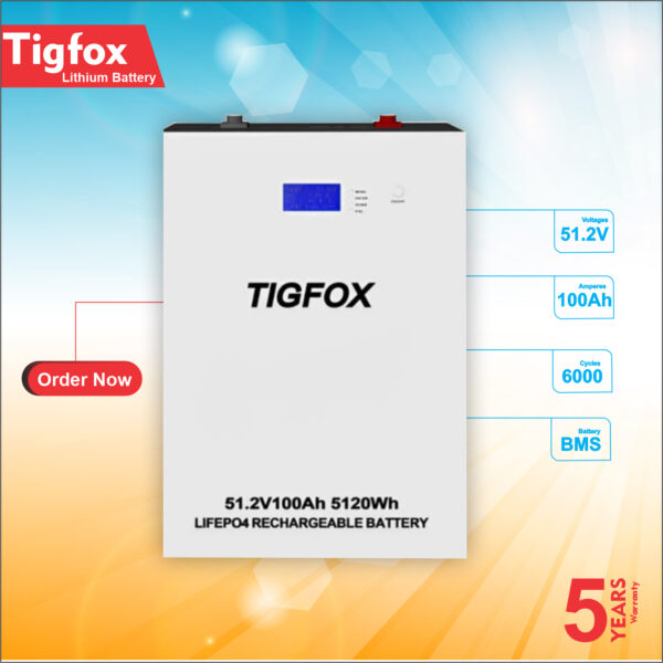 Tigfox 51.2V 100A lithium iron phosphate price in pakistan